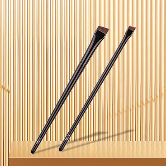 Yousheng 2Pcs Eyebrow Brushes Soft Bristles Labor-saving Nylon Inclined Flat Angled Eyeliner Brushes Makeup Tools Women Makeups