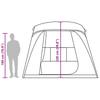 5 Person Camping Tent with Awning Grey and Orange Waterproof