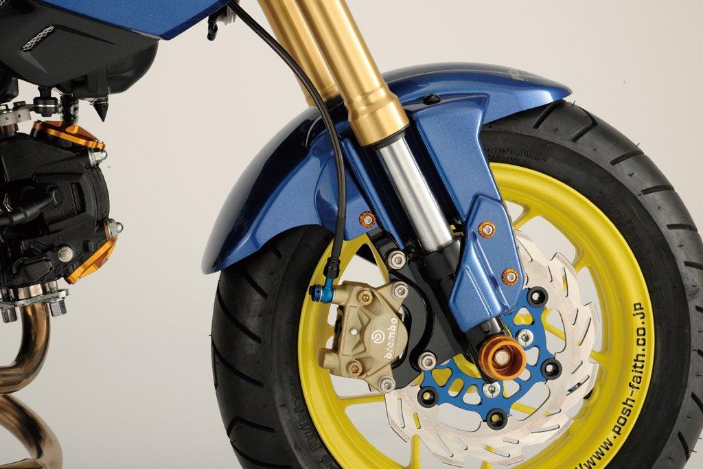 POSH FAITH Motorcycle Front Caliper Support for Honda Grom XR50 XR100 APE100 Type and NSF100 Brembo Black 2013-2015 (MSX125), Motard, Motard, D,