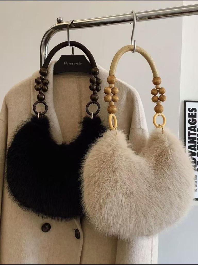 Trendige Plüsch-Umhängetasche - Neue Mode Textur Schultertasche