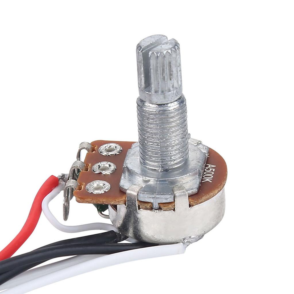 2 Volume 1 Tone 1 Jack 500K Pots 3 Way Switch Wiring Harness for Electirc Guitar Bass