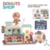 Mini Donut Shop For Kids Pretend Play Food Set Plastic Pretend Play Baking Toys For Children Gift Mini Machine Simulation Toy