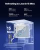 Commercial Ice Maker Machine, 136KG/24H Ice-Making Machine with 136KG Stainless Steel Storage Bin, Auto Self-Cleaning Ice Maker with Touchscreen for
