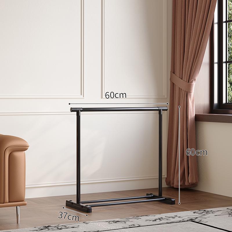Multifunctional Floor Coat and Clothes Drying Rack for Bedroom, Balcony, or Dorm.