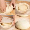 Oval/Round Bread Rattan Fermentation Basket Handmade Rattan Wicker Baking Bowl Kitchen Tool for Home Bakers Bread Baking Tools
