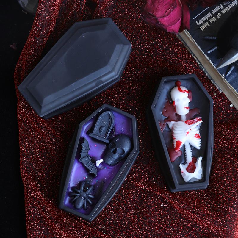 Halloween Coffin Scented Candles Home Decorative Candles Autumn Spooky Candle Decor for Haunted Nights