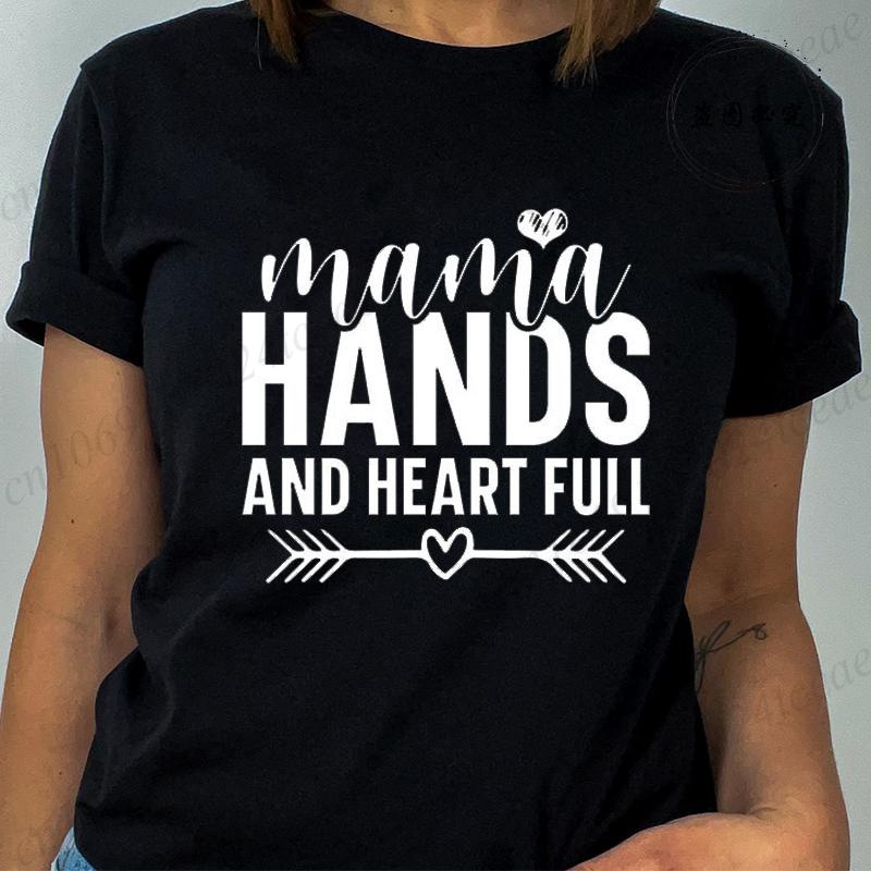 T Shirt for Women Mom Life Print Tshirt Short Sleeve Crew Neck Casual Top Mom Quotes Women Tshirt Blessed Mama Womens Clothing