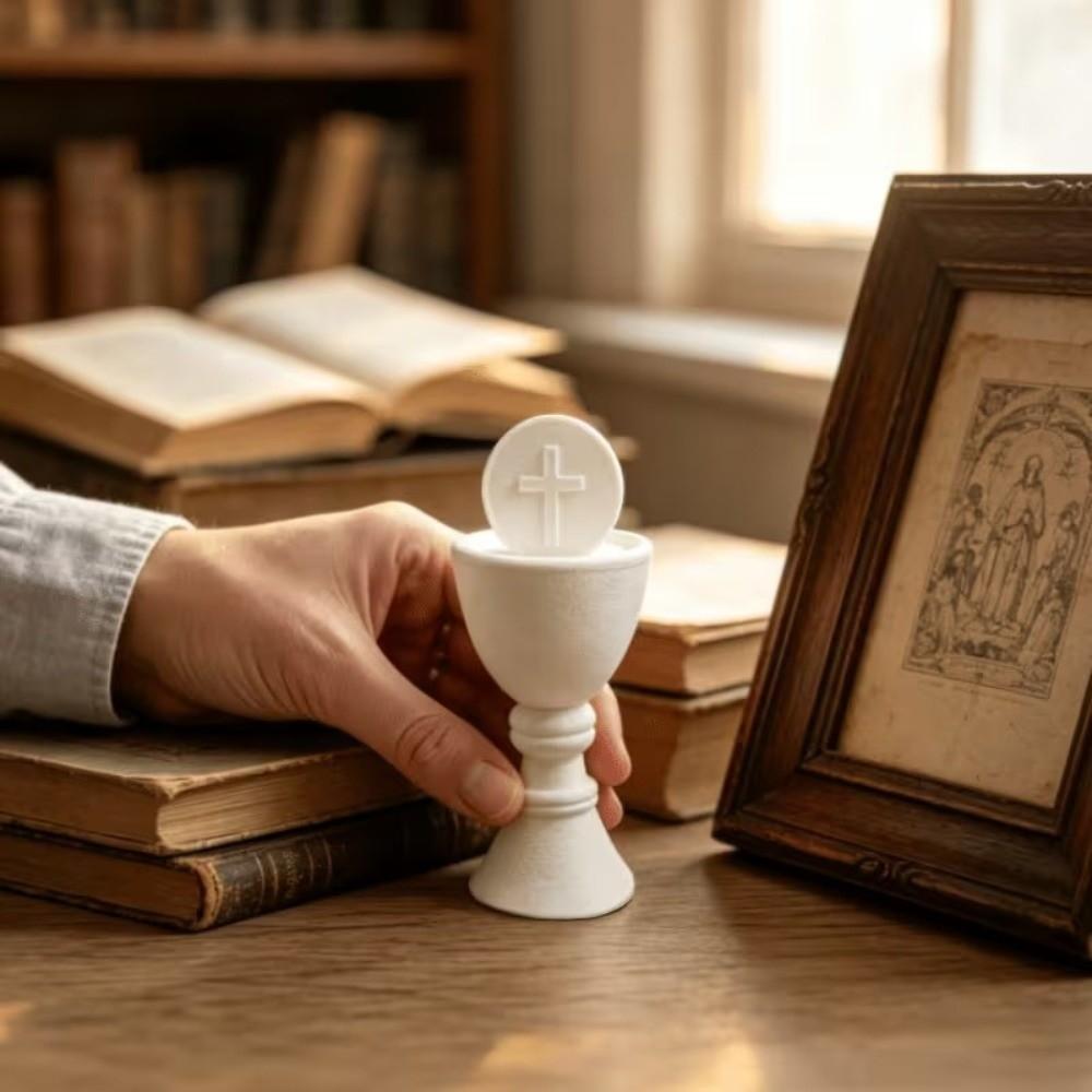 3D Printed Holy Grail Figurine Realistic Table Ornament Collectible Desktop Art Home Decor