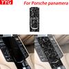 For Porsche Panamera 2010-2016 Forged Carbon Fiber Rear Seat Multimedia Panel Cover Car Interior Decoration Accessories Sticker