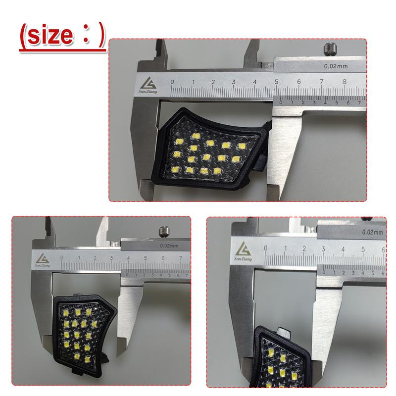 2Pcs Puddle Light For Volvo V40 V50 C30 C70 S40 S60 S80 V50 V70 XC70 XC90 LED Under Mirror Lamp For Jaguar XJ XF XK/XKR XE