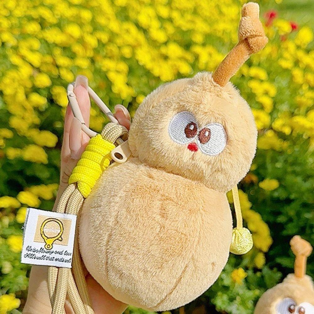 Plush Cartoon Calabash Keychain Soft Bag Pendant Delicate Car Keychain  Party