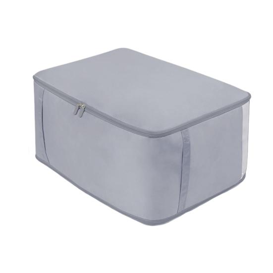 Self Compression Comforter Bag Large Capacity Quilt Storage Bag Washable Wardrobe Organizer with Mesh Viewing Window for Clothes Blankets Sweaters