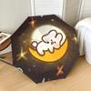 Starry Night Moonlit Adventure: Cute Bunny On the Moon Umbrella - Auto Open/Closed, Outdoor Protection, Lightweight & Durable Travel Accessory 142