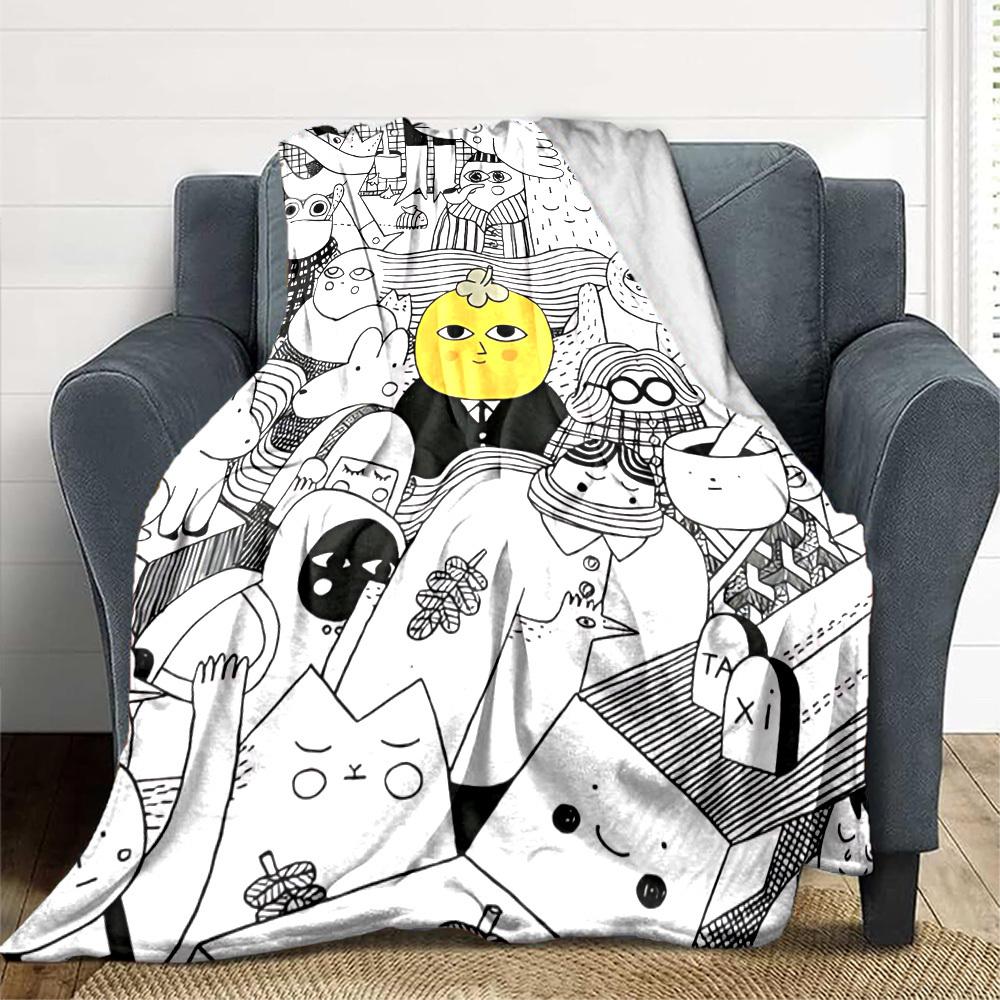 1pc Lemon Head Blanket Warm, Cozy, And Soft, Suitable for Sofas, Beds, Cars, And Office Use.Perfect for Camping And Travel, Making It a Great Gift for