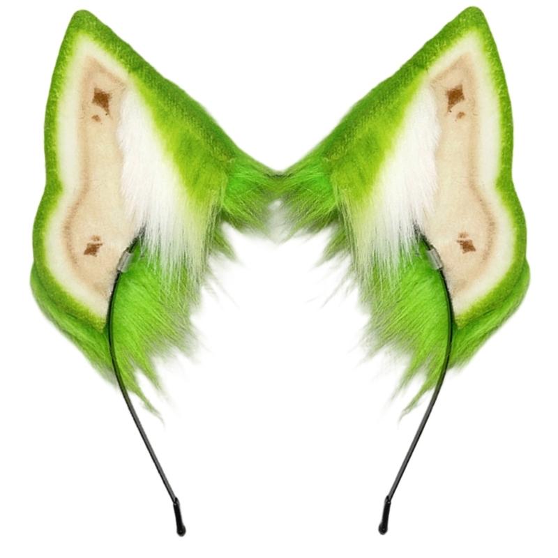 

Realistic Dog Ears Hairband Furry Headbands Plush for Coser Role Play and Photography Props