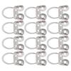 12Pcs Finger Picks Adjustable Stainless Steel Banjo Ukulele Guitar Plucked Strings ToolSilver