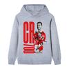 Felpa con cappuccio per bambini autunnale Felpa sportiva per ragazzi e ragazze Ronaldo Stampato HD 4-14 Anni Top pullover alla moda per bambini regalo di compleanno