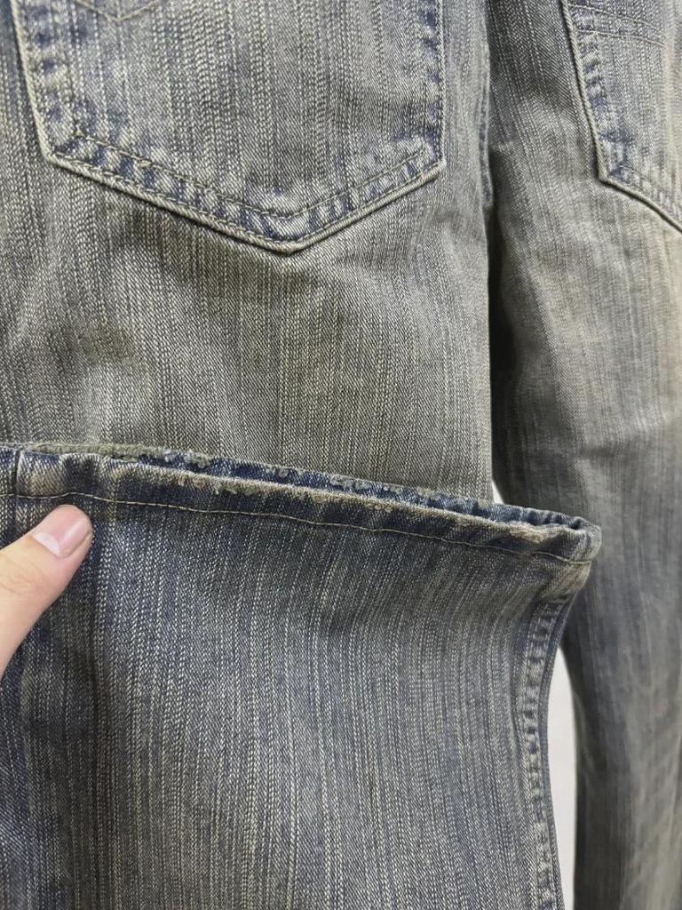 Essentielle Haute Couture Bootcut Distressed Bambus-Baumwoll Schlagjeans