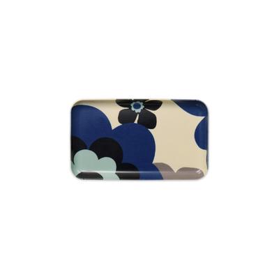 Tatsucraft SR Caster Tray, SS, 21.5cm, Web Original Model, Fuhura Blue, Dishwasher and Microwave Safe, Stylish Nordic Plastic SquareRectangular,