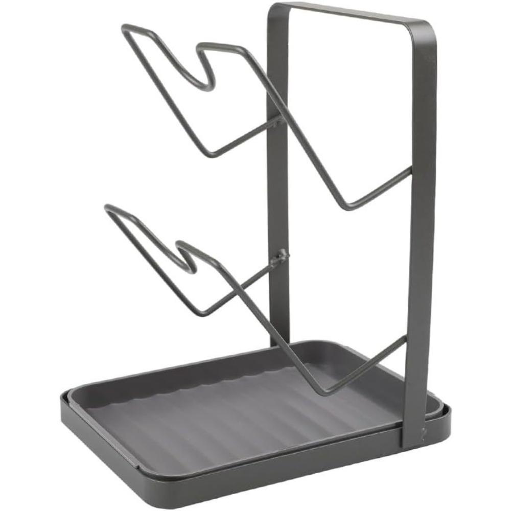 1 Grey Lid Storage Rack, Kitchen Lid Rack, Spatula Rack for Kitchen Countertop YQ