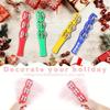 4pcs Plastic Jingle Bells Stick Tambourine Colorful PVC Musical Instrument Metallic Bells for KTV Latin Parties Home Music Play