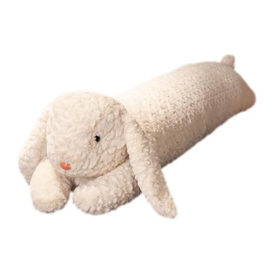 Langes Kissen Lange Körperform Hasen Bären Design Plüsch Körperkissen Weicher Lammwollstoff Stützendes Nickerchenkissen Heimdeko