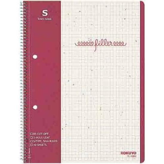 

KOKUYO S-10SN Filler Note Recycled Paper B5 5mm Grid 40 Sheets 10 Books Set