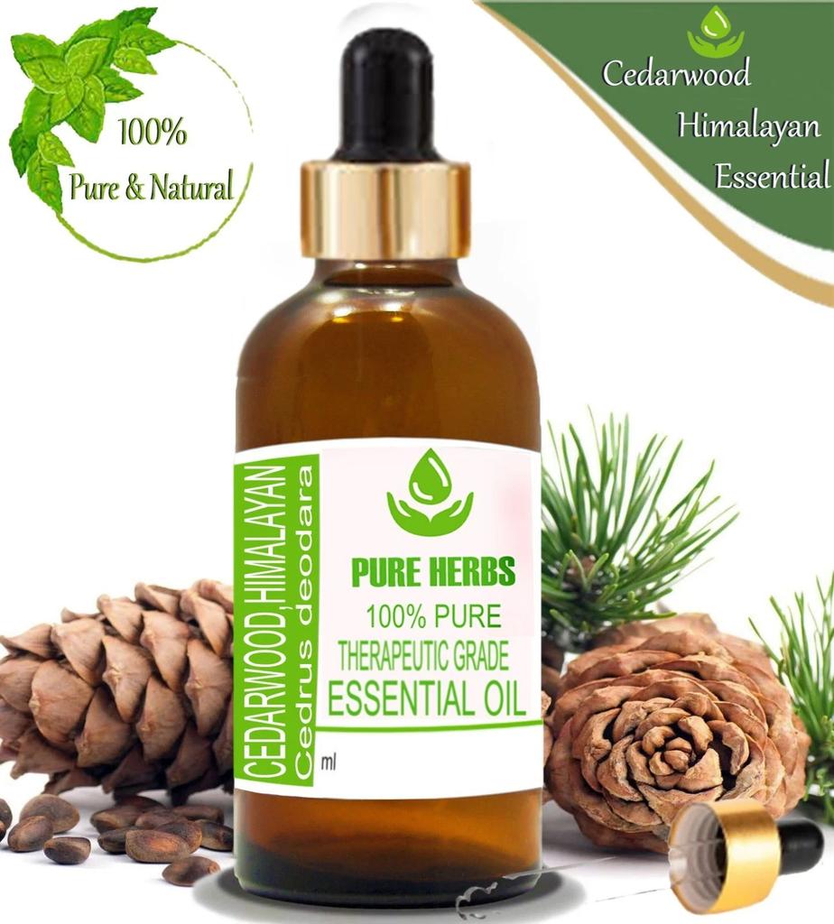 Pure Herbs Cedarwood Himalayan 100% Pure Cedrus Deodara Essential Oil ZA 318