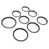Filter Ring Adapter Set 49mm to 82mm 8 in 1 Metal Threaded Lens Filter Adapter Ring Kit for Camera