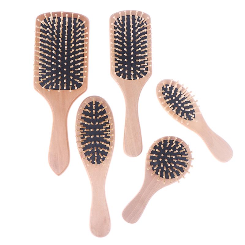 Airbag Wood Comb Massage Hair Brush Comb For All Hair Types Anti-Static Comb & Scalp Massager Ir Cushion Design For Detangling