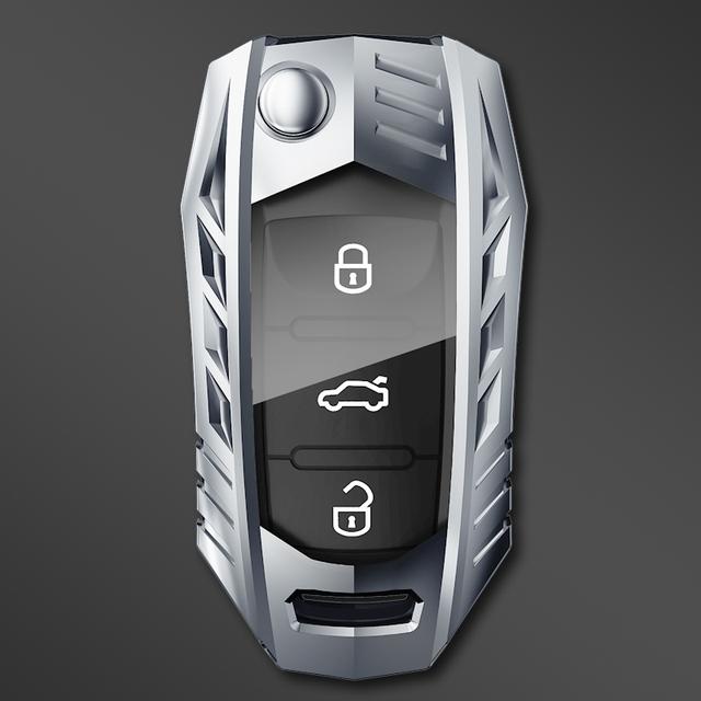 Kryt klíče od auta s výklopným mechanismem z lehkých slitin pro VW Volkswagen Golf 7 MK7 Tiguan MK2 pro Seat Ateca Leon FR 2 Ibiza Škoda Octavia bezklíčové ovládání