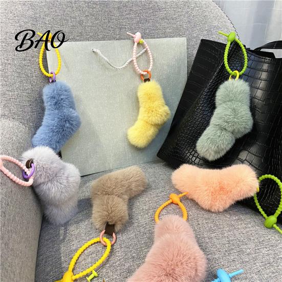 Decorative Knot Charm Plush Twist Bag Charm, Fuzzy Keychain Pendant, Backpacks Keyring Accessories Hanging Decoration for Backpacks, Handbags, Purse,