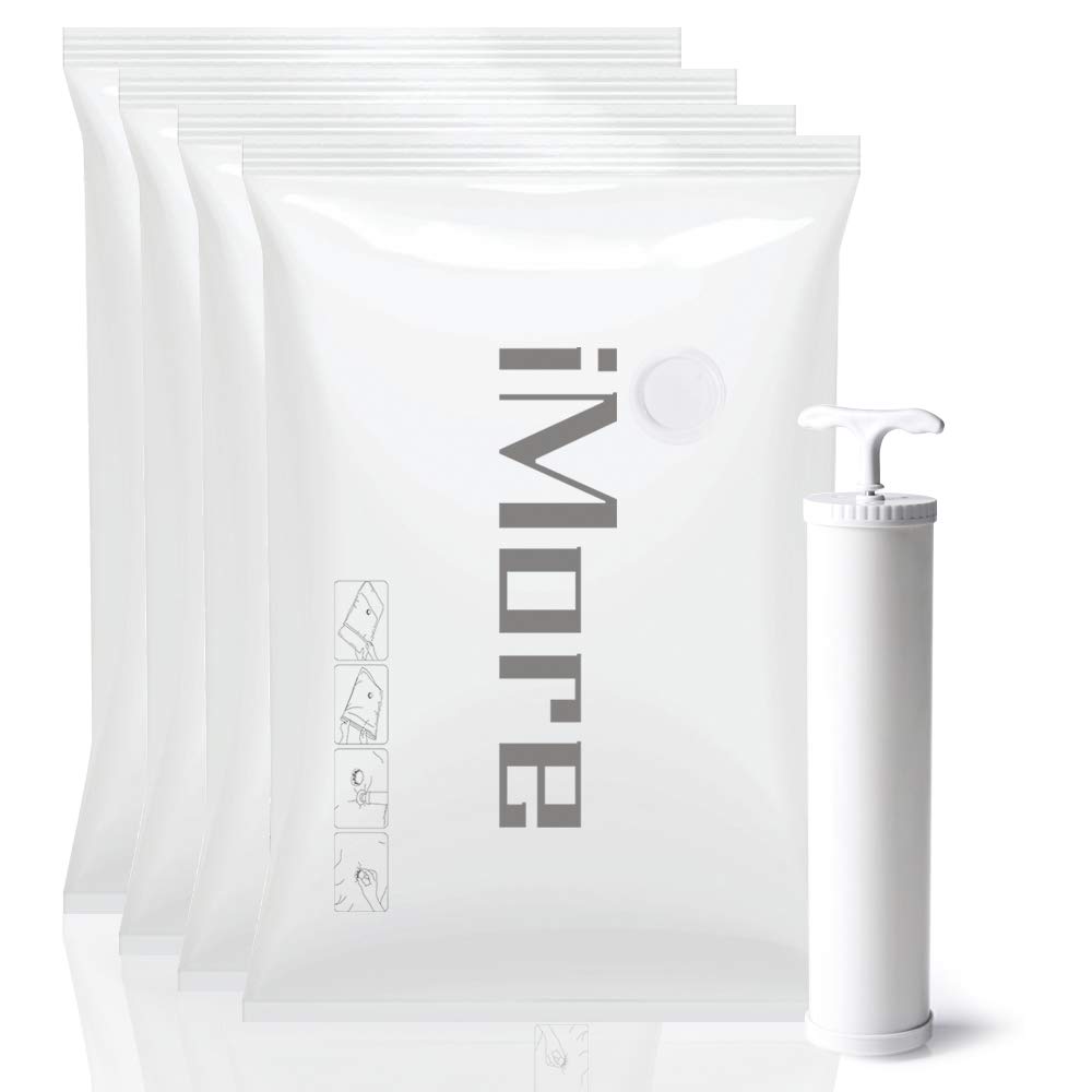 

iMore Futon Compression 4 Pieces x Pump LL Storage Highly Compression Vacuum Cleaner Vacuum Compression Bag Bag, [100 80cm, Included] Size, Capacity,