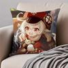 mmiHoYo KKlee GGenshin Impact Cushion Cover Pillowcase Antidustmite Invisible Zipper Short Plush Sofa Cushion
