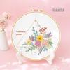 Nordic DIY Embroidery Kit: Beginner's Fresh Floral Fabric Art Set