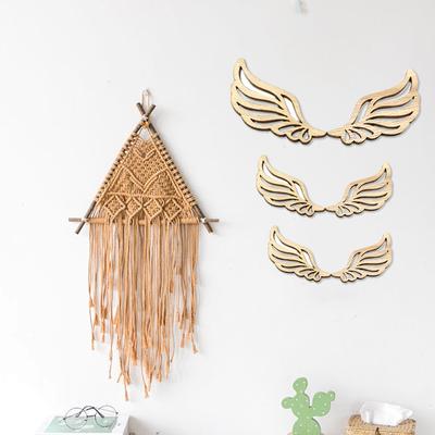 10 PCS Tranches de Bois Forme Aile Tranches de Bois Non Finies Découpes en Bois Forme Aile pour Décoration de Maison Peinture Art Artisanat