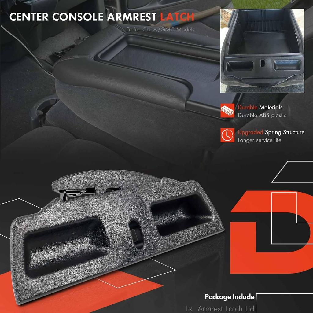 Center Console Jump Seat Armrest Latch Lid, Fit For Chevy Silverado Suburban Tahoe, For GMC Sierra Yukon Avalanche 1995-2006, Jumpseat Console Lid