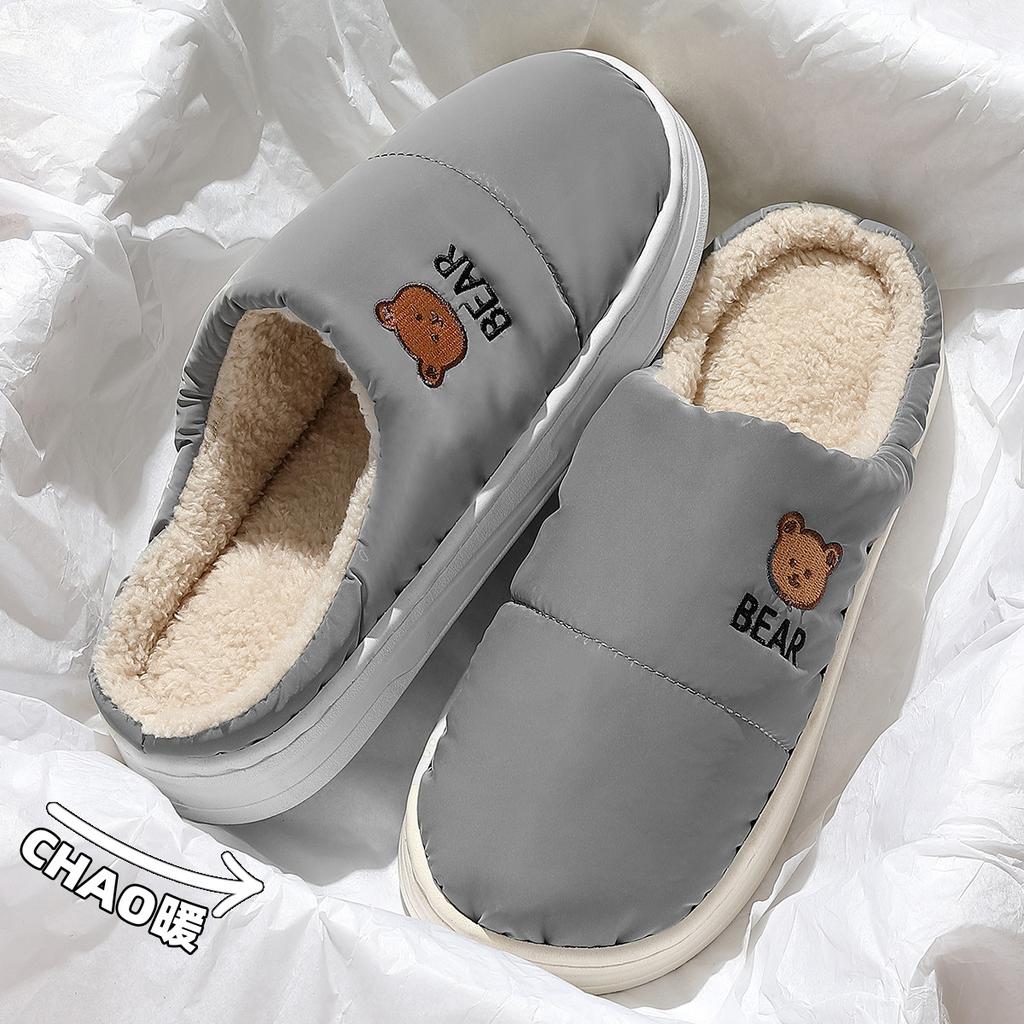 2025 new cotton slippers autumn and winter indoor home non-slip household couple slippers winter warm