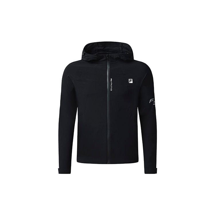 FILA Athletics Minimalist Logo Woven Long Sleeve Jacket Men Jacket Deep-Black A11M231704F-BK
