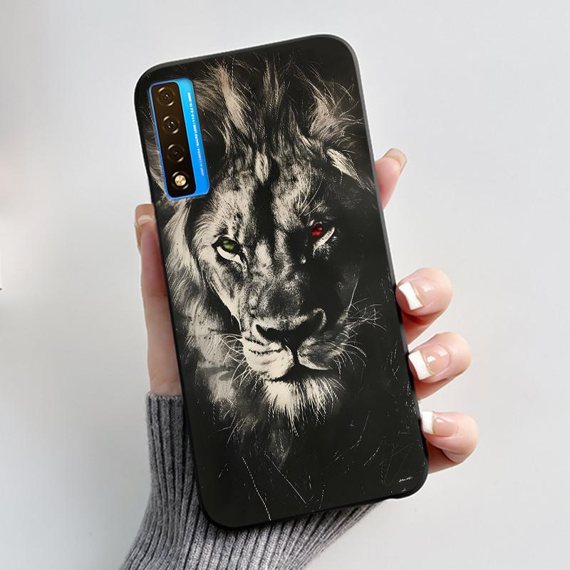 Case For TCL 20S 20L 20L+ 20 Pro 5G Luxury Cute Love Rabbit Funny Black Soft Silicone Phone Case For TCL20 20Pro 5G Back Cover