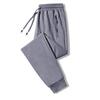 Men's Pure Cotton Lightweight Straight-Leg Sweatpants - Solid Color, Loose Fit for Summer and Spring.
