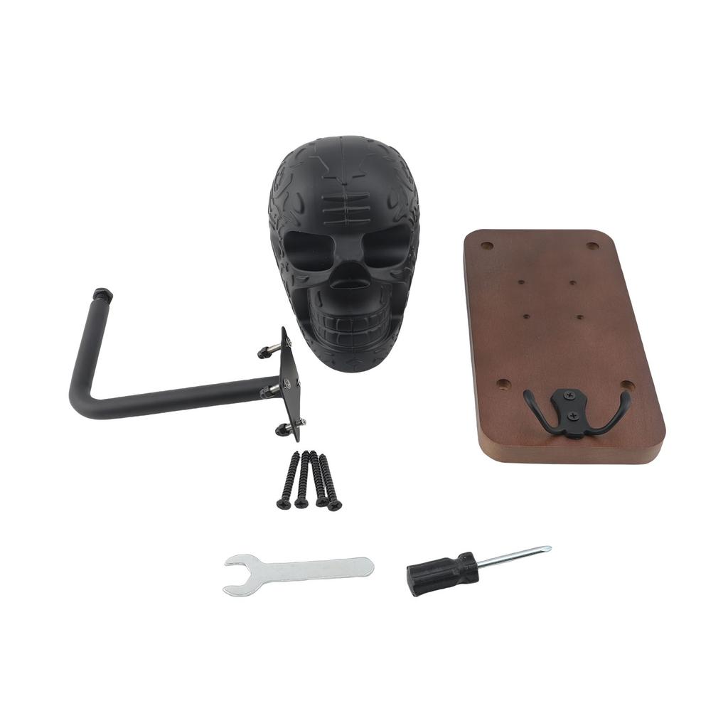 Skull Helmet Holder Multifunctional Metal Wall Mount Motorcycle Helmet Storage Rack for Home