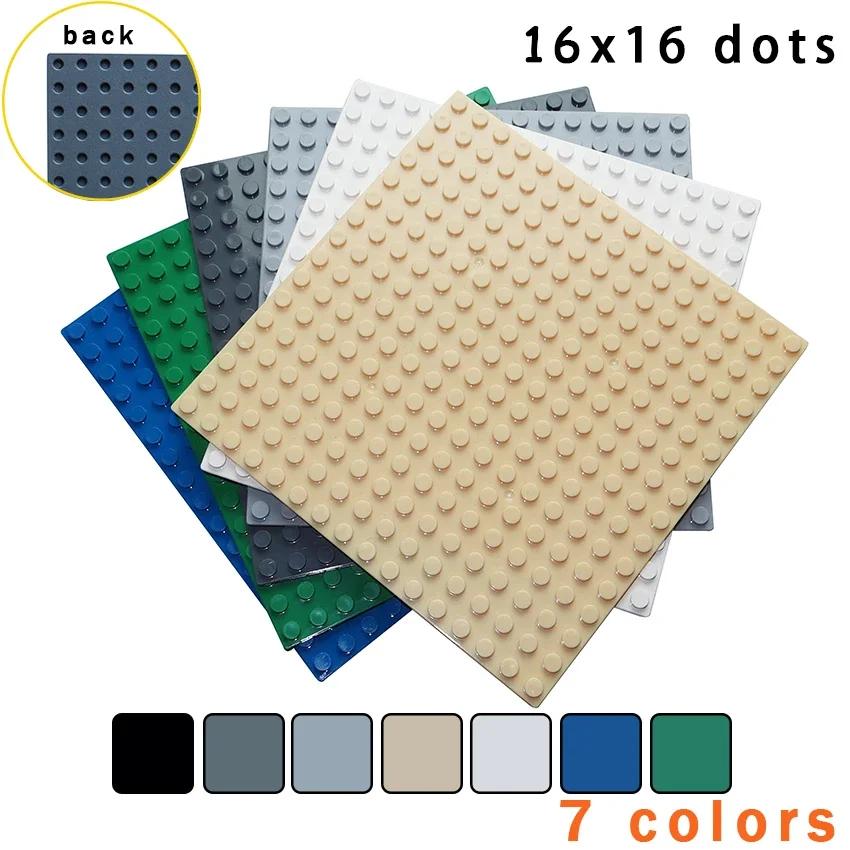 Single-sided Baseplates 16x16 Dots DIY Building Blocks Brick 3867 6098 MOC Educational Assemblage Construction Toys for Children