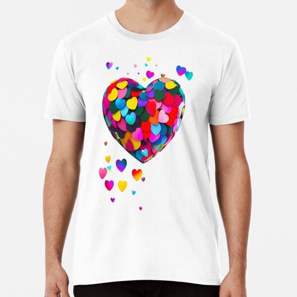 Colorful Hearts, Beautiful and Cute. S To 5XL Made In the AU/USA T-Shirt