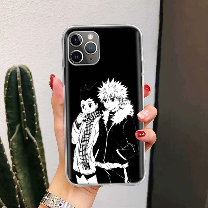 Black White Hunter X For iPhone 17 Air 16 15 14 Plus 13 Mini 12 11 Pro Max Phone Case 16E 7 Print 8 SE Fundas Cover Soft Coque 1
