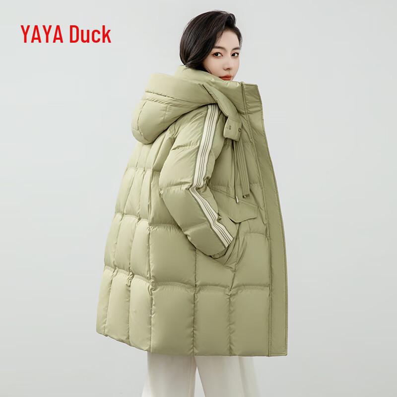 YAYA Women's 2024 Mid-length Hooded Down Jacket