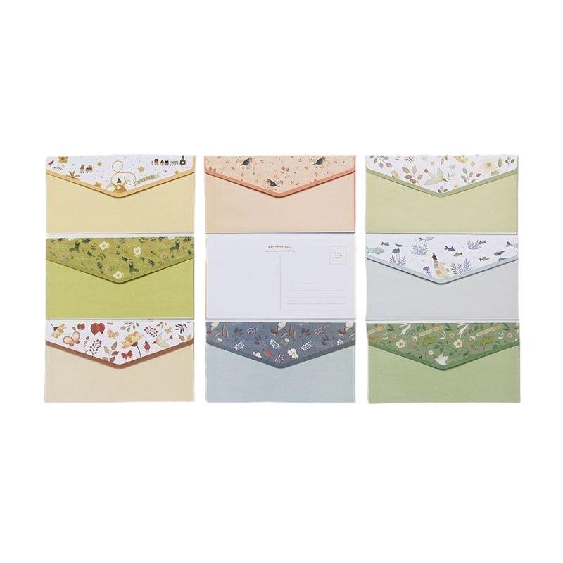 In-stock A5 Creative Chinese & Western Style Floral Letter Paper & Envelope Set
