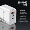 Original Universal Charger: Compatible with EU, US, UK, AU Standards with 1U + 2PD Ports.