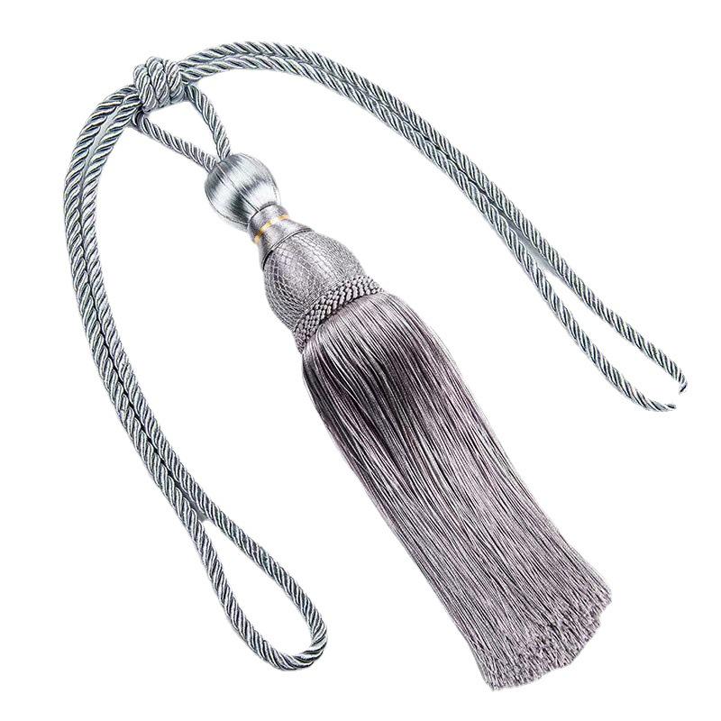 Gold Thread Tassel Tieback with Mesh Ball - Decorative Curtain Tie Ropes and Accessories