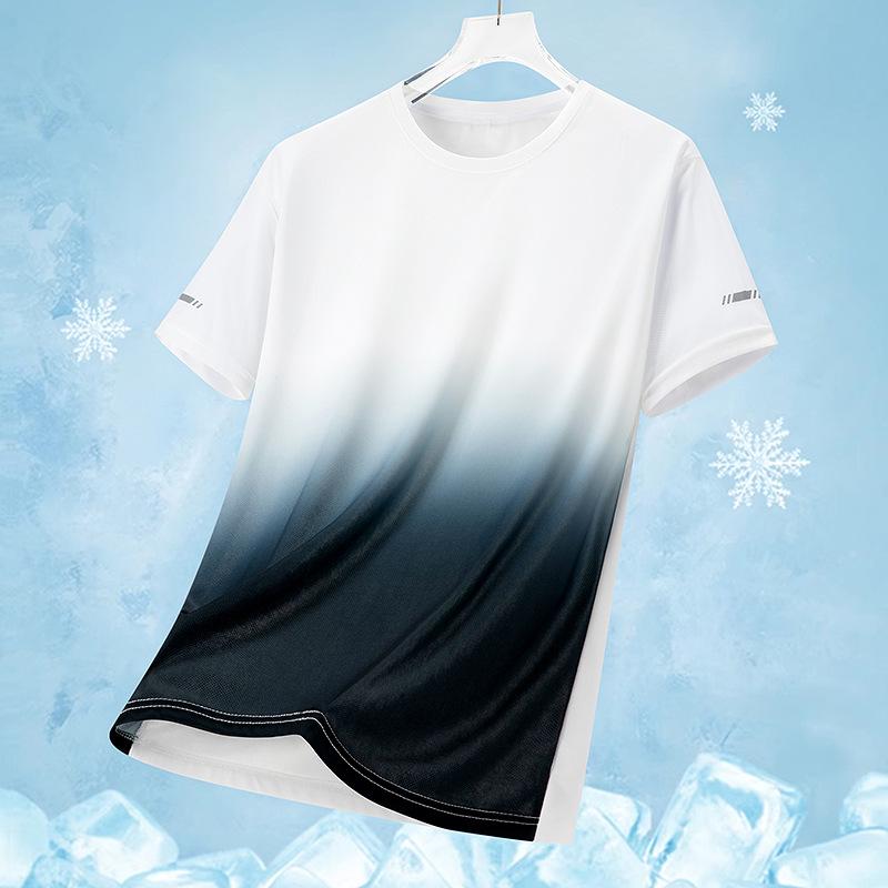 Men's Quick-Dry Elastic Short-Sleeve Sports Vest & T-Shirt for Basketball, Tennis, Running